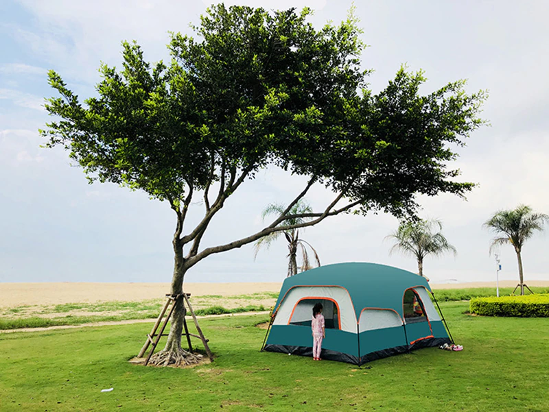 Cheap Goat Tents Large Camping Tent Two Story Outdoor 2 Living Rooms And 1 Hall High Quality Outdoor Family Camping Tent Large Space Tent For5 12   